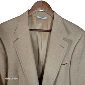 100% Camel Hair Blazer Mens Tan Sport Coat PBM Maillards Crafted in Philadelphia